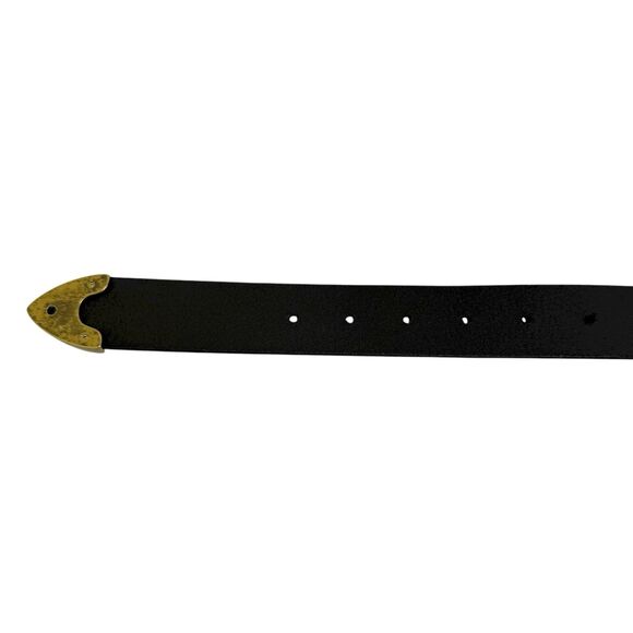 Lucky Brand Women’s Size‎ Small Black 100% Leather Belt Detailed Buckle NWT